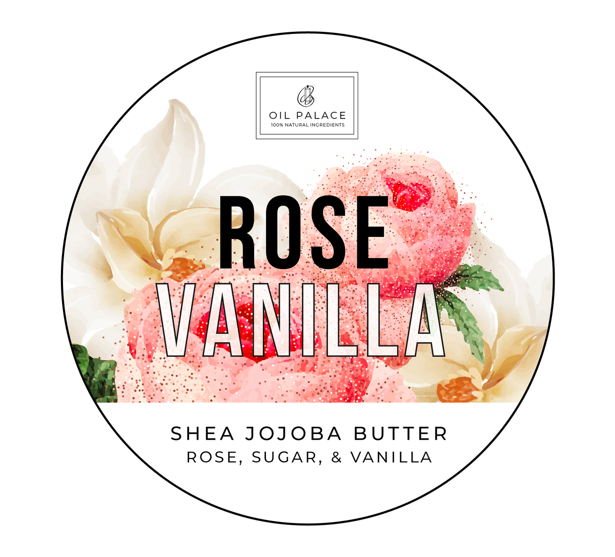 Rose Vanilla Shea Jojoba Butter 8oz